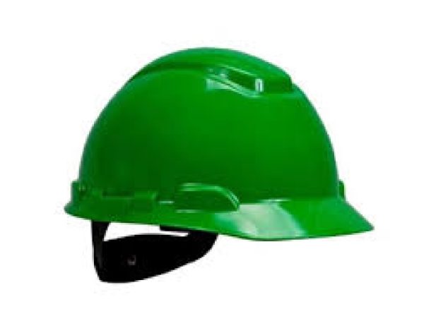 Casco de seguridad 3M con arnés Cremallera Verde